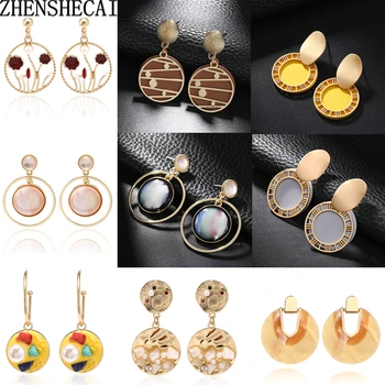 2019 New Colorful alloy round pendant drop earrings for women unique design geometric statement earrings wedding jewelry
2019 New Colorful alloy round pendant drop earrings for women unique design geometric statement earrings wedding jewelry