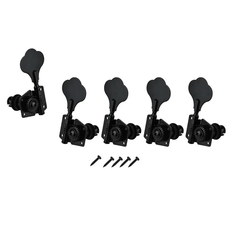 5Pcs Guitar Accessory Vintage Open Bass Guitar Tuning Keys Pegs Machine Heads Tuners Black 1L4R for 5 Strings Bass
5Pcs Guitar Accessory Vintage Open Bass Guitar Tuning Keys Pegs Machine Heads Tuners Black 1L4R for 5 Strings Bass