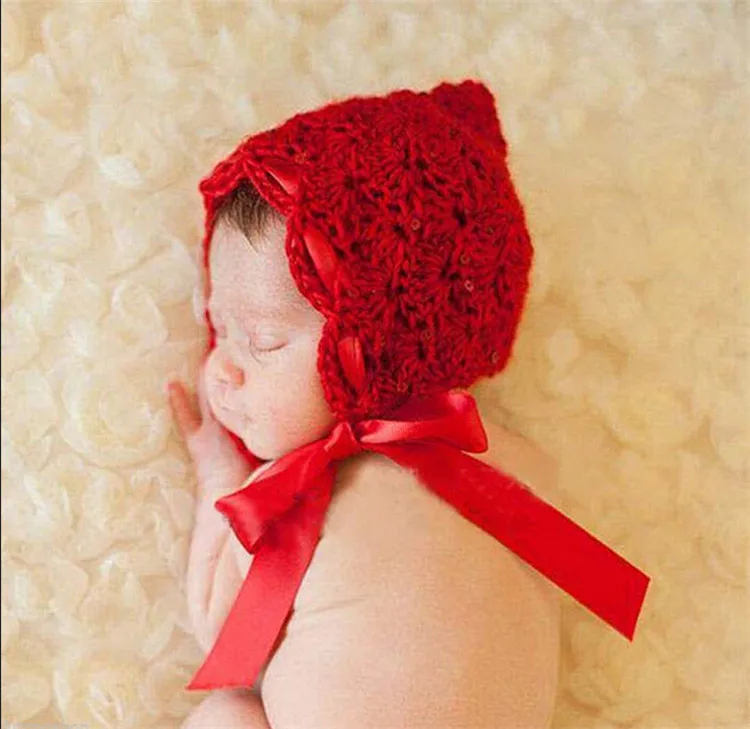 Newborn Tricorne Hat Ribbon Hat Handmade Little Red Wool Knitted Knitted Photo Studio Photograph 
Newborn Tricorne Hat Ribbon Hat Handmade Little Red Wool Knitted Knitted Photo Studio Photograph