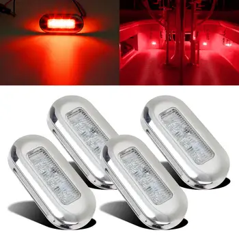 4x 12V 3 LED Marker Lights Marine Boat Yacht Stainless Steel Oblong Courtesy Light Stair Deck Colors Waterproof Universal
4x 12V 3 LED Marker Lights Marine Boat Yacht Stainless Steel Oblong Courtesy Light Stair Deck Colors Waterproof Universal