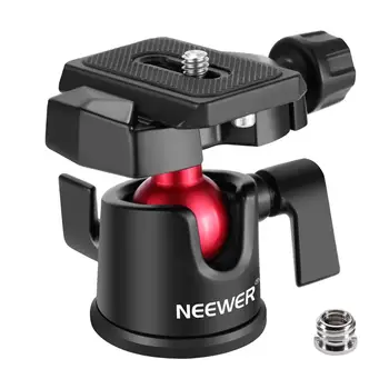 Neewer Camera Video Tripod Ball Head 360 Degree Rotating Panoramic Ballhead with 1/4 inch Quick Shoe Plate and Bubble Level
Neewer Camera Video Tripod Ball Head 360 Degree Rotating Panoramic Ballhead with 1/4 inch Quick Shoe Plate and Bubble Level