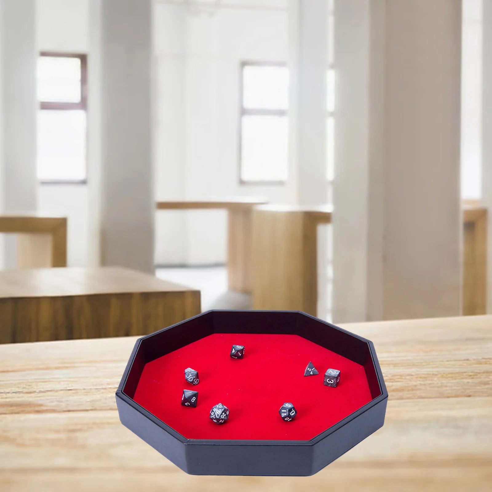 Portable Luxury Octagonal Dice Tray PU Leather Red Velvet Rolling Mat Table Games RPG and DND Family Game Night Dice Game
Portable Luxury Octagonal Dice Tray PU Leather Red Velvet Rolling Mat Table Games RPG and DND Family Game Night Dice Game