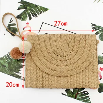 Casual New Ball Hand Clutch Bag Shoulder Crossbody Bag Straw Bag Women Woven Handbag(Beige)
Casual New Ball Hand Clutch Bag Shoulder Crossbody Bag Straw Bag Women Woven Handbag(Beige)