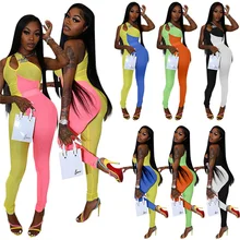 RStylish 2021 Summer Sexy One Shoulder Sleeveless Color Block Patchwork Elasticity Bodycon Women One Piece Jumpsuit
RStylish 2021 Summer Sexy One Shoulder Sleeveless Color Block Patchwork Elasticity Bodycon Women One Piece Jumpsuit