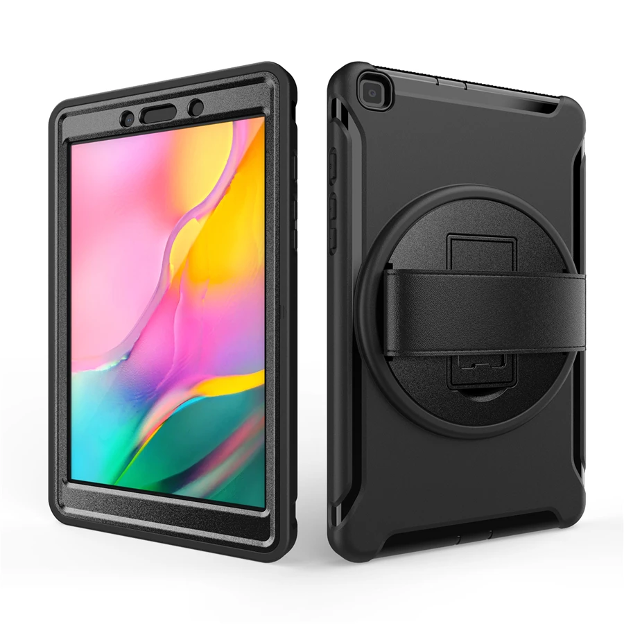 Фото Tablet Case for Samsung Galaxy Tab A 8.0 2019 SM-T290 SM-T295 Shockproof Kids Safe PC Silicon Hybrid Stand Full Body Cover Coque |