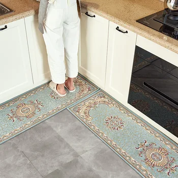 

Exquisite Jacquard Kitchen Carpet Rectangular Oil-absorbing Carpet Rug Floor Area Bedside Mat Sofa Entrance Set Kitchen Doormat