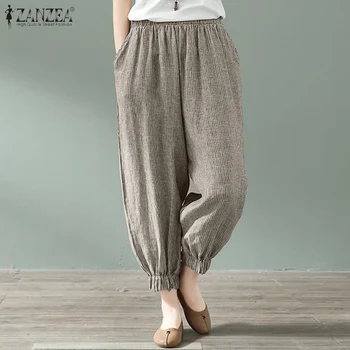 Casual Striped Harem Pants Women Summer Trousers 2020 ZANZEA Vintage Elastic Waist Long Pantalon Female Palazzo Plus Size Turnip
Casual Striped Harem Pants Women Summer Trousers 2020 ZANZEA Vintage Elastic Waist Long Pantalon Female Palazzo Plus Size Turnip
