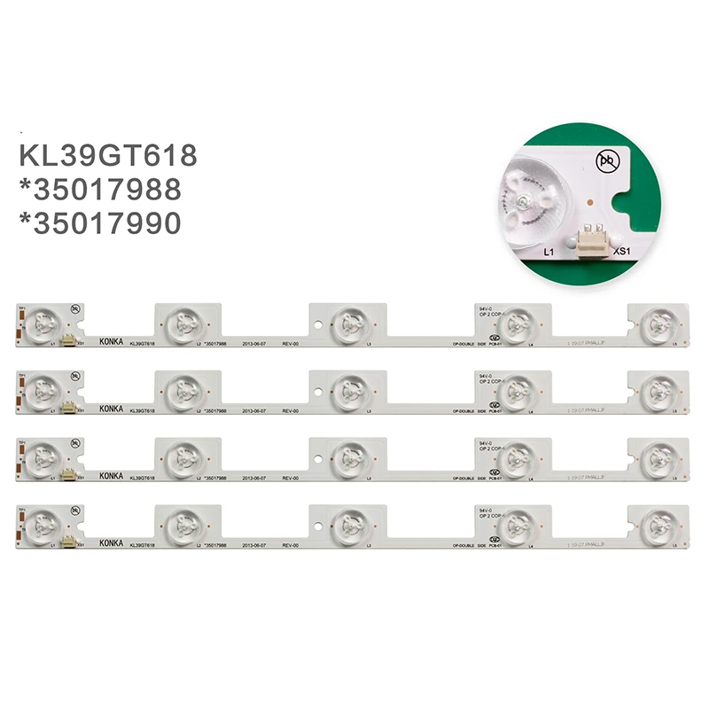 100%New 40 Pieces/lot 5LED*6V 307mm LED backlight strip bar for KL39GT618 35017988
100%New 40 Pieces/lot 5LED*6V 307mm LED backlight strip bar for KL39GT618 35017988