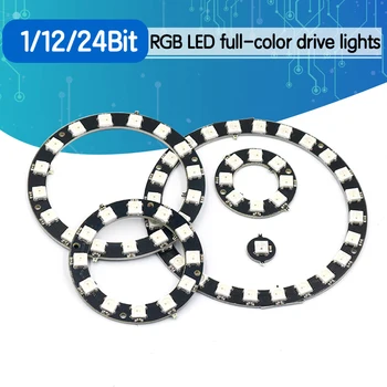RGB LED Ring 1Bit 8Bit 12Bit 16Bit 24Bit WS2812 5050 RGB LED + Integrated Drivers Built-in full-color actuate lights Round
RGB LED Ring 1Bit 8Bit 12Bit 16Bit 24Bit WS2812 5050 RGB LED + Integrated Drivers Built-in full-color actuate lights Round
