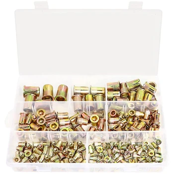 220Pcs Zinc Plated Flat Head Threaded Rivetnut Insert Nutsert Rivet Nut Assortment Kit - M3 M4 M5 M6 M8 M10 M12
220Pcs Zinc Plated Flat Head Threaded Rivetnut Insert Nutsert Rivet Nut Assortment Kit - M3 M4 M5 M6 M8 M10 M12