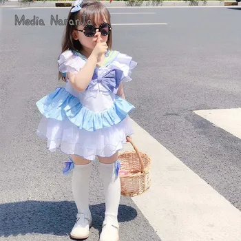 Children Baby Pretty Girl Japanese catoon moon sailor costume bow headband+dress+socks+Cotton underwear 
Children Baby Pretty Girl Japanese catoon moon sailor costume bow headband+dress+socks+Cotton underwear