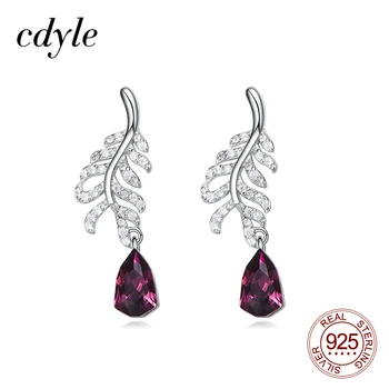 Cdyle 925 Sterling Silver Zircon Stone Feather Stud Earrings with Top Quality Austrian Crystal Earrings Fine Jewelry for Women
Cdyle 925 Sterling Silver Zircon Stone Feather Stud Earrings with Top Quality Austrian Crystal Earrings Fine Jewelry for Women