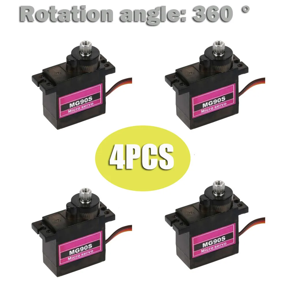 4pcs MG90S Micro Metal Gear 9g Servo for RC Plane Helicopter Boat Car 360 Degree L1205
4pcs MG90S Micro Metal Gear 9g Servo for RC Plane Helicopter Boat Car 360 Degree L1205