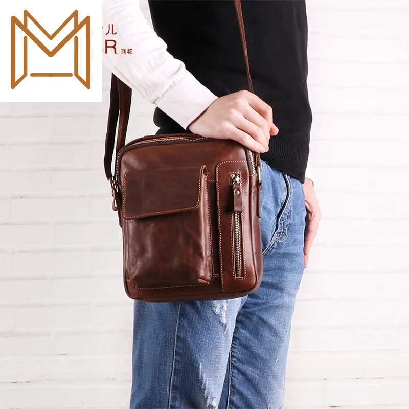 Leisure Time Man Single Shoulder Package Genuine Leather Crazy Horsehide Vertical Section Male Layer Cowhide
Leisure Time Man Single Shoulder Package Genuine Leather Crazy Horsehide Vertical Section Male Layer Cowhide