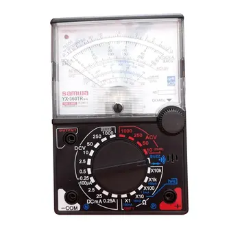 YX-360TRn Analog Multimeter Plastic Gauge Shell AC DC Volt Ohm Current Testing Mutimeter Electrical Pointer Multitester
YX-360TRn Analog Multimeter Plastic Gauge Shell AC DC Volt Ohm Current Testing Mutimeter Electrical Pointer Multitester