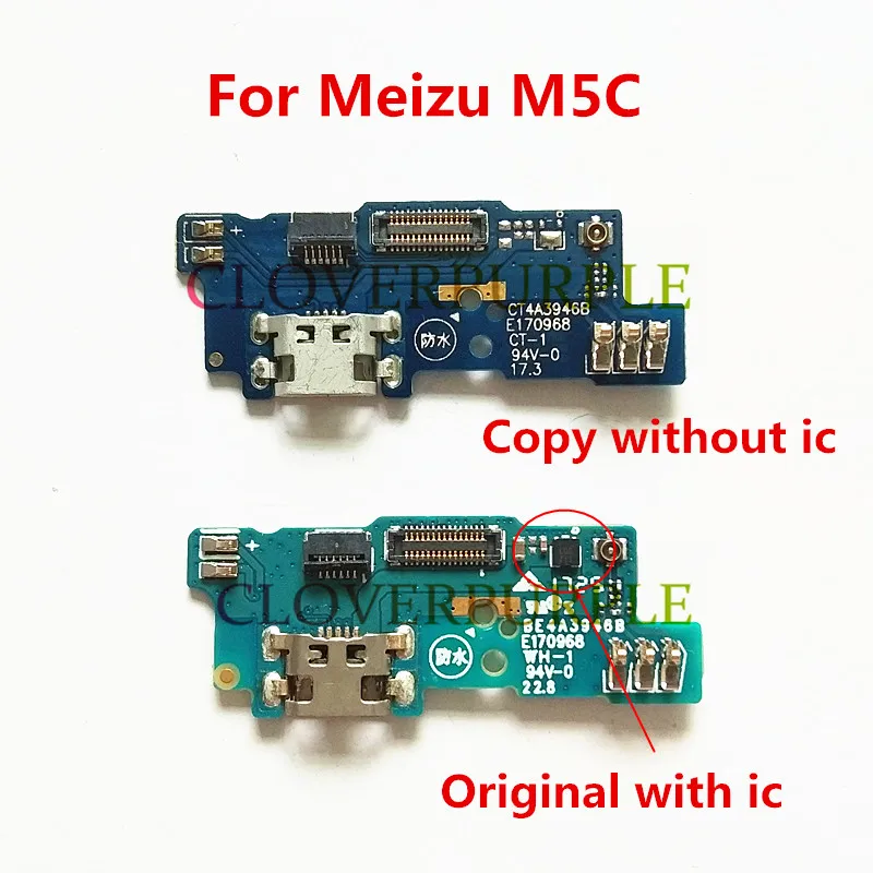 

1X Original USB Charging Port Mic Microphone Dock Connector Board Flex Cable For Meizu M5C Meilan A5 M710H 5.5" Repair Parts
