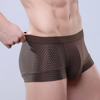 Boxer Mens Underwear Man Soft Bamboo Fiber Boxer Shorts Mesh Men Sexy Underpants plus size Solid Panties Cueca fat guy 100kg men
Boxer Mens Underwear Man Soft Bamboo Fiber Boxer Shorts Mesh Men Sexy Underpants plus size Solid Panties Cueca fat guy 100kg men