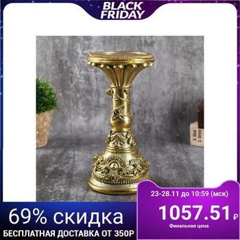 Candlestick polystone for 1 candle "Column with flowers" gold 20x10x10 cm 4641730
Candlestick polystone for 1 candle "Column with flowers" gold 20x10x10 cm 4641730