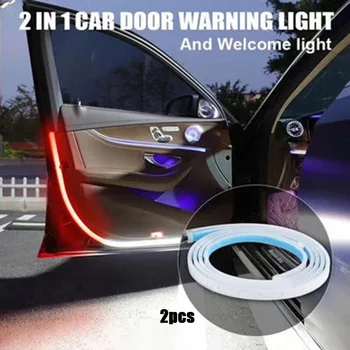 

2pcs Car Door Streamer Warning Light Anti Collision Flash Streamer Car Door Light Strip Led Flash Safely Signal Light CL
