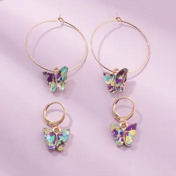 New Transparent Colorful Sequin Butterfly Earrings Women Gold Geometric Circle Drop Earring 2020 Fashion Brincos
New Transparent Colorful Sequin Butterfly Earrings Women Gold Geometric Circle Drop Earring 2020 Fashion Brincos