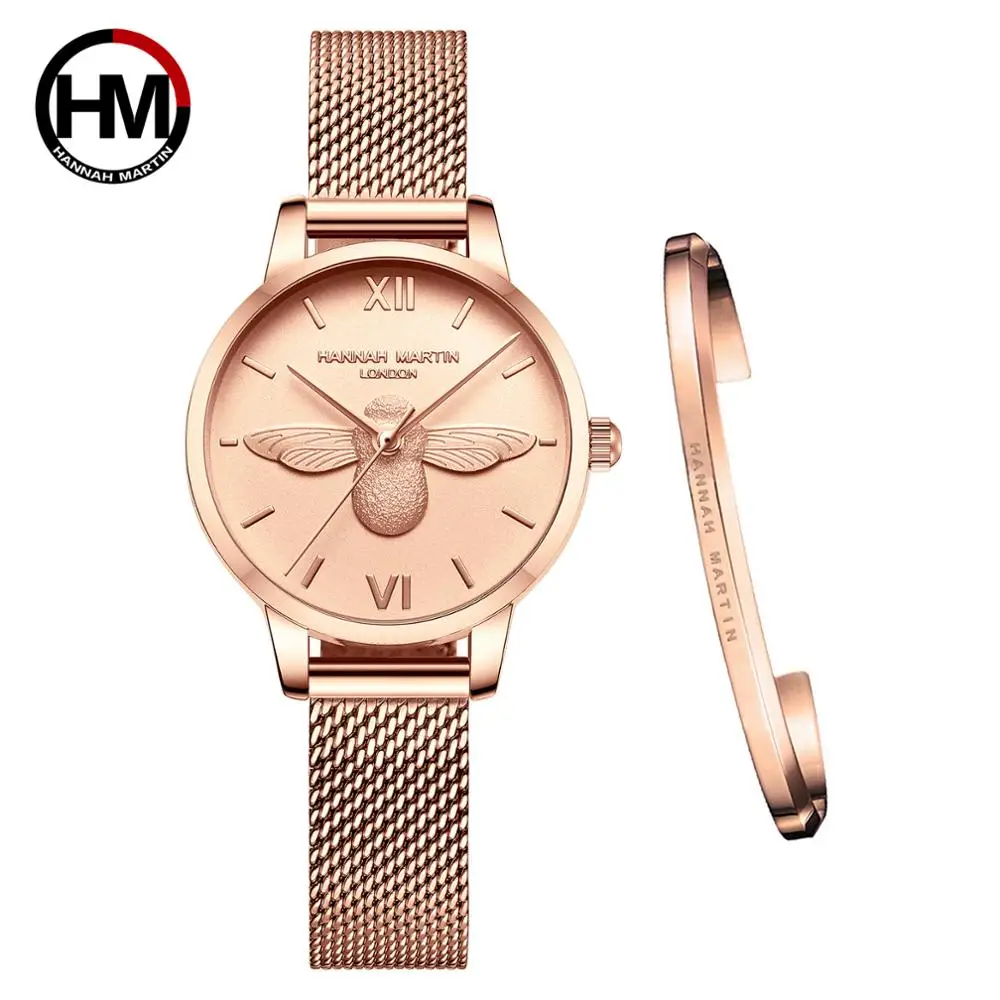 Women Watch Japan Quartz Movement 1 set Bracelet Waterproof Stainless Steel Mesh Rose Gold Bee Personality Design Ladies Watch
Women Watch Japan Quartz Movement 1 set Bracelet Waterproof Stainless Steel Mesh Rose Gold Bee Personality Design Ladies Watch