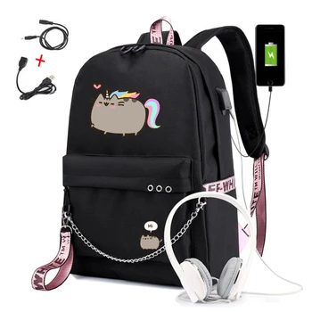 Cute Cartoon Student Backpacks Large Capacity Breathable School Bag With USB Charging Chain Bundle Backpack For Girls
Cute Cartoon Student Backpacks Large Capacity Breathable School Bag With USB Charging Chain Bundle Backpack For Girls