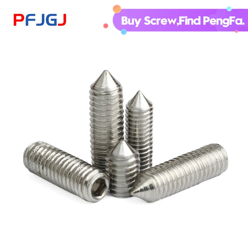 Peng Fa 304 Stainless Steel Taper End Hexagonal Fixing Screw GB78 Meter DIN914 Top Screw M3M4M5M6M8
Peng Fa 304 Stainless Steel Taper End Hexagonal Fixing Screw GB78 Meter DIN914 Top Screw M3M4M5M6M8
