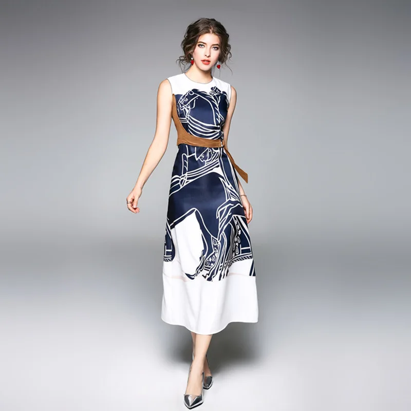 Photo Shoot WOMEN'S Dress Fashion 2018 Spring New Style Ozhouzhan High-End Printed A- line Skirt Sleeveless Slim Dress
Photo Shoot WOMEN'S Dress Fashion 2018 Spring New Style Ozhouzhan High-End Printed A- line Skirt Sleeveless Slim Dress