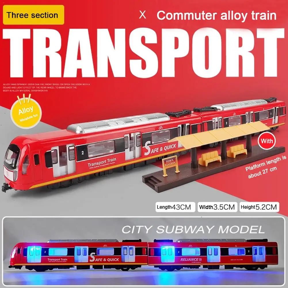 New Simulation 1: 87 Commuter Train Toy Pull Back Car Set Alloy High-speed Rail Toys Subway Train Light Rail Model
New Simulation 1: 87 Commuter Train Toy Pull Back Car Set Alloy High-speed Rail Toys Subway Train Light Rail Model