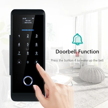Smart Glass Door Fingerprint Lock Intelligent Audio Navigation Doorbell Device Anti-Peep Anti Decode Touchscreen
Smart Glass Door Fingerprint Lock Intelligent Audio Navigation Doorbell Device Anti-Peep Anti Decode Touchscreen