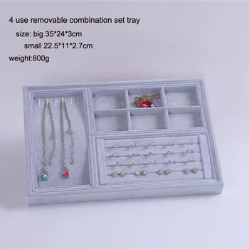 New Style 4 Use Tray Ring Jewelry Display Organizer Gift Box Holder Necklace Earrings Storage Box Showcase Jewelry Stand Holder
New Style 4 Use Tray Ring Jewelry Display Organizer Gift Box Holder Necklace Earrings Storage Box Showcase Jewelry Stand Holder