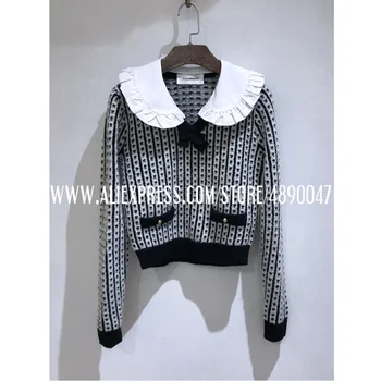 Women's Casual Lapel Sweaters Pullovers Autumn Winter Retro Pullovers Detachable doll collar sweet and cute wool pullover
Women's Casual Lapel Sweaters Pullovers Autumn Winter Retro Pullovers Detachable doll collar sweet and cute wool pullover
