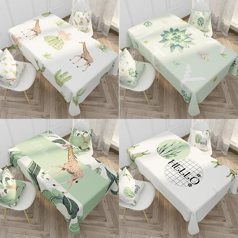 FANLUS Small Fresh Waterproof Cotton And Linen Tablecloth Nordic Plant Giraffe Succulent Coffee Table Printed Table Cloth
FANLUS Small Fresh Waterproof Cotton And Linen Tablecloth Nordic Plant Giraffe Succulent Coffee Table Printed Table Cloth
