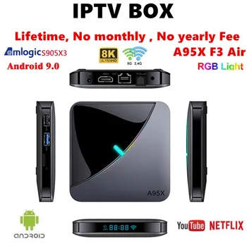 Free Admission lifetime IPTV tv box A95X F3 RGB Light TV Box Android 9.0 Amlogic S905X3 8K 60fps Wifi Netflix Media Player A95X
Free Admission lifetime IPTV tv box A95X F3 RGB Light TV Box Android 9.0 Amlogic S905X3 8K 60fps Wifi Netflix Media Player A95X