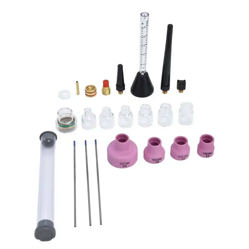 Argon Arc Welding Accessories Welder Nozzle Kit 2.4mm with Tungsten Needle for WP-9/20 for Electronics
Argon Arc Welding Accessories Welder Nozzle Kit 2.4mm with Tungsten Needle for WP-9/20 for Electronics
