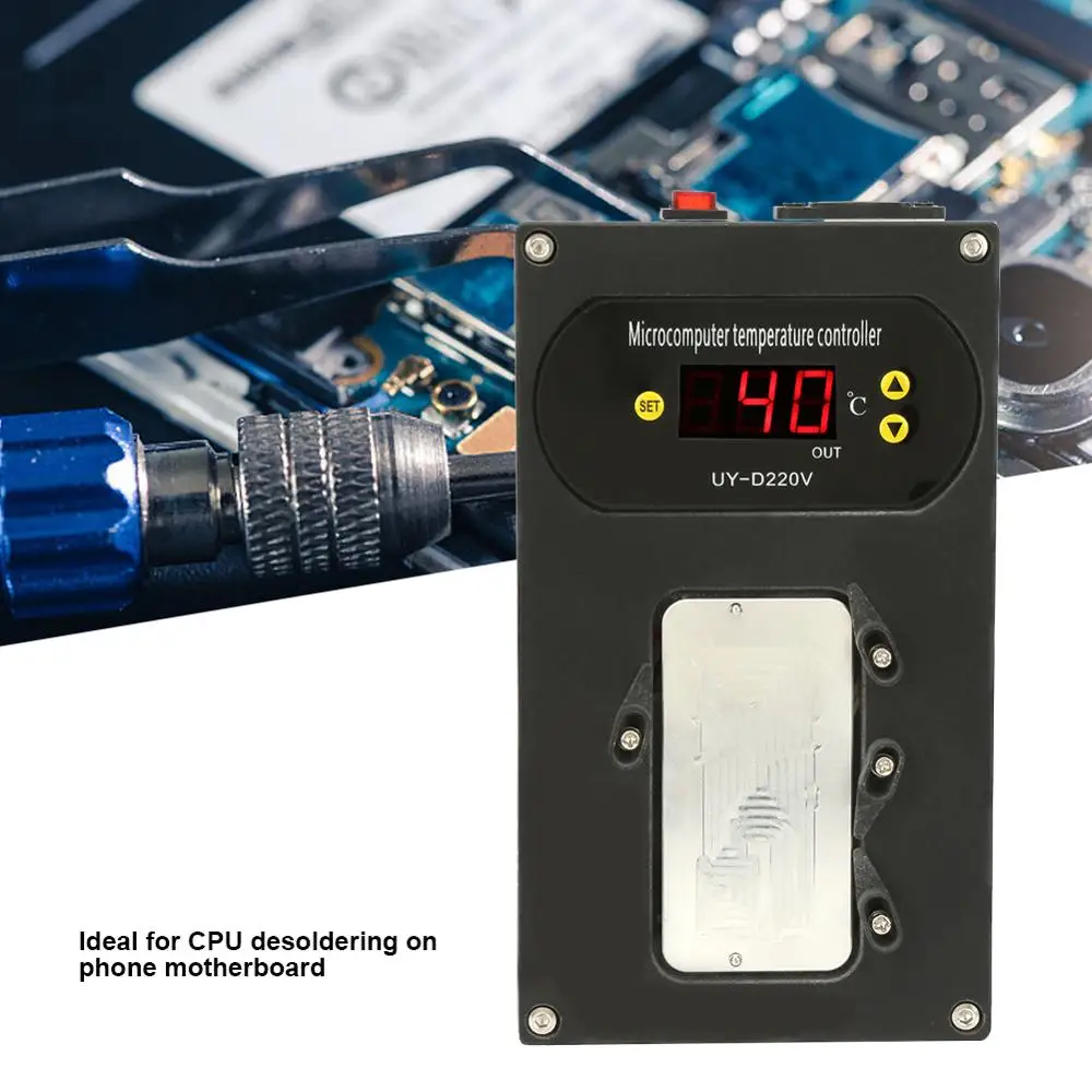 Soldering Station Phone Motherboard CPU Heating Desoldering Rework Station Preheating Platform for iPhone X XS MA Soldering
Soldering Station Phone Motherboard CPU Heating Desoldering Rework Station Preheating Platform for iPhone X XS MA Soldering