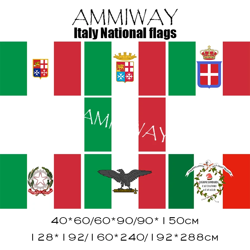 AMMIWAY итальянские государственные военные флаги Ensign Италия 1861 1946 коронованные