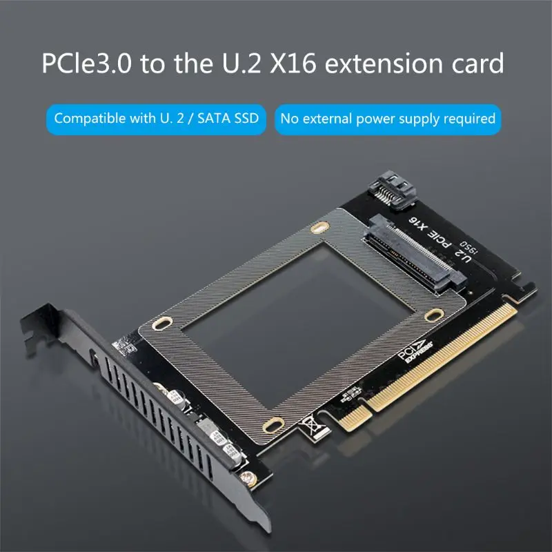 PCIE X16-U.2 SFF-8639 Expansion Card U2X16 Pci-express 3.0 4x X16 to U.2 NVMe PCIe SSD PCI-e
PCIE X16-U.2 SFF-8639 Expansion Card U2X16 Pci-express 3.0 4x X16 to U.2 NVMe PCIe SSD PCI-e