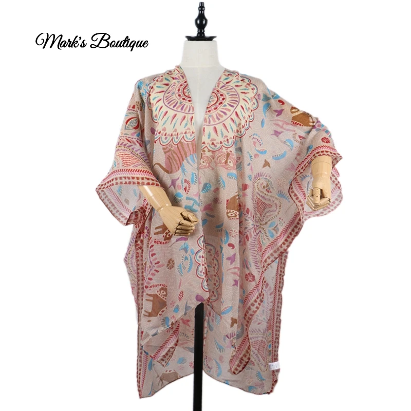 Women Multicolor Beach Cover Up Block Printing Cardigan Long Smock Bikini Cover Up Swimwear Tops Bathing Suit Cover Ups#es ew
Women Multicolor Beach Cover Up Block Printing Cardigan Long Smock Bikini Cover Up Swimwear Tops Bathing Suit Cover Ups#es ew