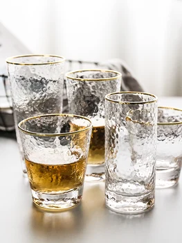 Whiskey Glass Transparent Glass Cup Beer Glass Goblet Gold Inlay Colorful Wine Glass Mug Creative Milk Cup Restaurant Drinkware
Whiskey Glass Transparent Glass Cup Beer Glass Goblet Gold Inlay Colorful Wine Glass Mug Creative Milk Cup Restaurant Drinkware
