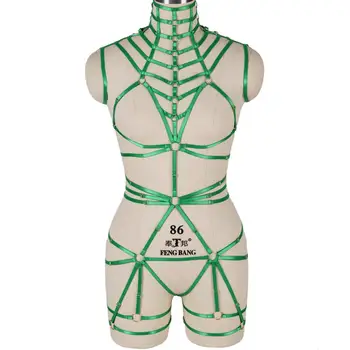 Punk Bandage Top Neck Harness Bra Set Full Belt Cage Arm Strappy Triangle Frame Suspender Hollow Out Underwear Garter Leg Belt 
Punk Bandage Top Neck Harness Bra Set Full Belt Cage Arm Strappy Triangle Frame Suspender Hollow Out Underwear Garter Leg Belt