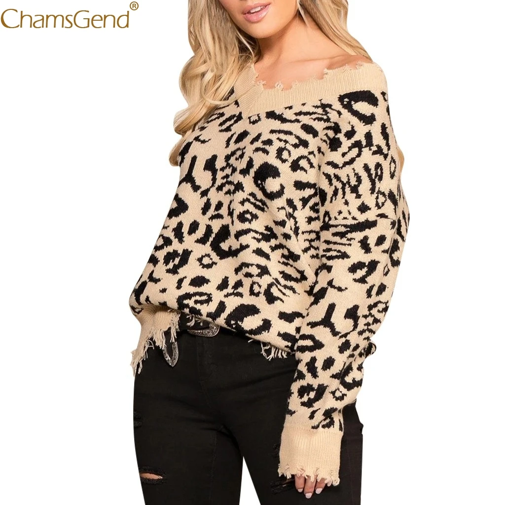 Leopard Print Ripped Sweater V Neck Blouses Woman 2019 Winter Blouses Woman 2019 Long Sleeve Distressed Knit Pullover Top Sept
Leopard Print Ripped Sweater V Neck Blouses Woman 2019 Winter Blouses Woman 2019 Long Sleeve Distressed Knit Pullover Top Sept