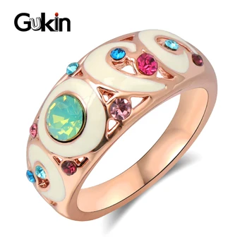 Gukin Vintage Fashion Rose Gold Opal Ring Bride Wedding Jewelry White Enamel Multicolor Crystal Party Rings For Women
Gukin Vintage Fashion Rose Gold Opal Ring Bride Wedding Jewelry White Enamel Multicolor Crystal Party Rings For Women