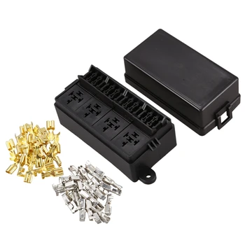 12 Way Blade Fuse Holder Box with Spade Terminals for Car Truck Trailer and Boat
12 Way Blade Fuse Holder Box with Spade Terminals for Car Truck Trailer and Boat