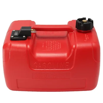 

ELOS-12L Portable Boat Yacht Engine Marine Outboard Fuel Tank Oil Box with Connector Red Plastic Corrosion-Resistant Anti-Static