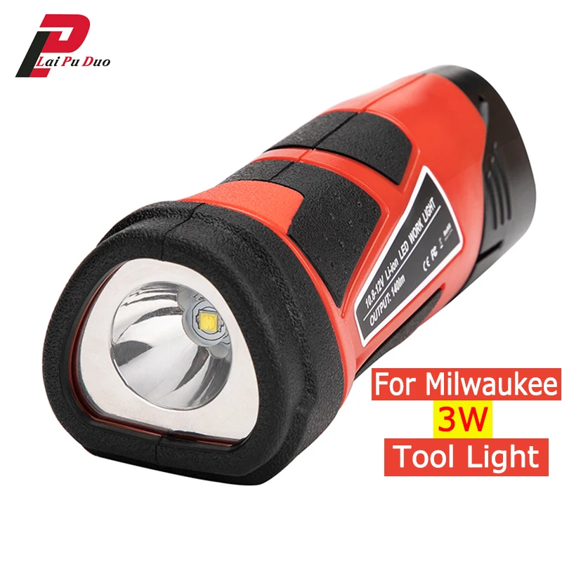 Suitable For Milwaukee 3W Tool Light Emergency light Used For Milwaukee 10.8V/12V Li-ion Battery 48-11-2401/C12Â B/C12BX/M12
Suitable For Milwaukee 3W Tool Light Emergency light Used For Milwaukee 10.8V/12V Li-ion Battery 48-11-2401/C12Â B/C12BX/M12