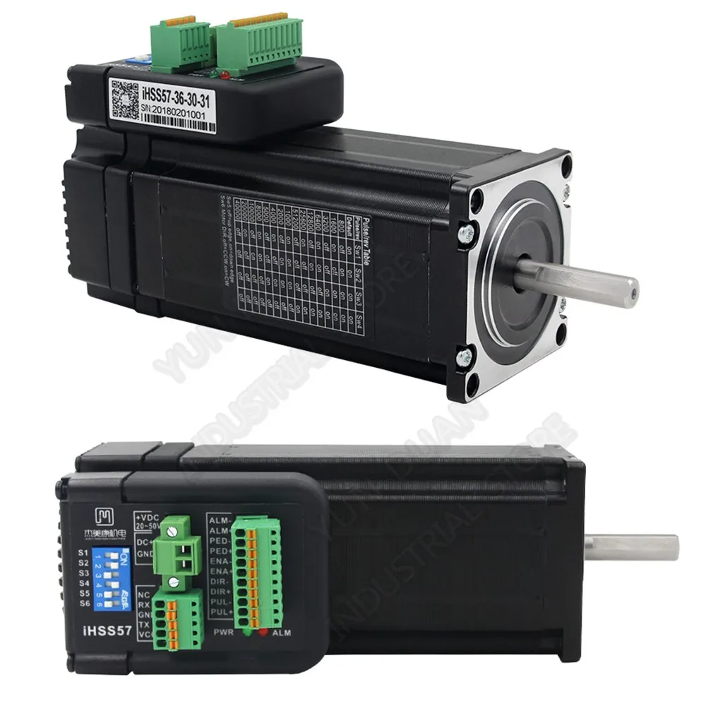 3Nm 428Oz.in JMC Integrated NEMA23 57mm 57 36VDC 1500rpm DSP Hybrid closed loop Motor Driver Encoder All- in- one easy Servo
3Nm 428Oz.in JMC Integrated NEMA23 57mm 57 36VDC 1500rpm DSP Hybrid closed loop Motor Driver Encoder All- in- one easy Servo