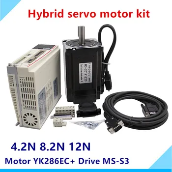 

Free shipping！Nema 34 servo motor kit :hybrid servo drive MS-S3 + motor YK286EC80A1 4.2N.m/8.2N.m/12N.m 2 Phase Stepper Motor