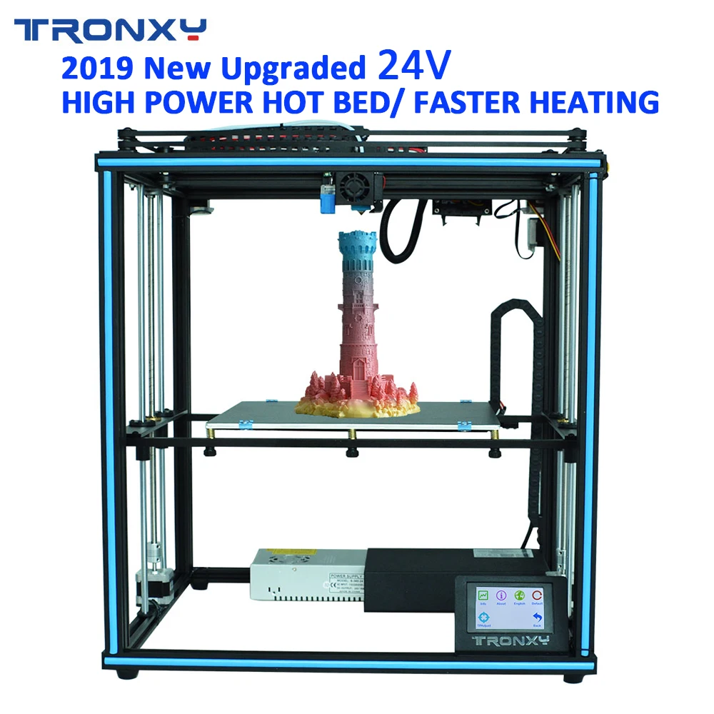 

TRONXY 2019 3D Printer X5SA 24V High Power Hot Bed Faster Heating DIY Full Metal Structure Printing Autolevel 3D Machine KIT