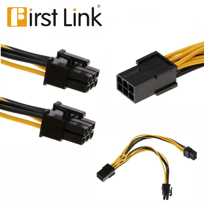 6P to 6Pin extension cord 6p to dual 6-pin PCIe to Two(2) x PCIe 6-pin PCI Express Video Card 'Y' Splitter Power Cable F -0.2m
6P to 6Pin extension cord 6p to dual 6-pin PCIe to Two(2) x PCIe 6-pin PCI Express Video Card 'Y' Splitter Power Cable F -0.2m